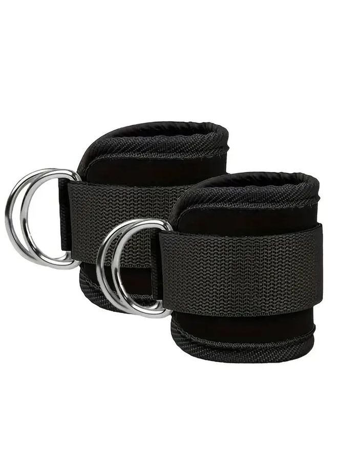 Black Ankle Strap For Leg And Hip Resistance Training Durable Comfortable Home Gym Workout Gear - Image 2